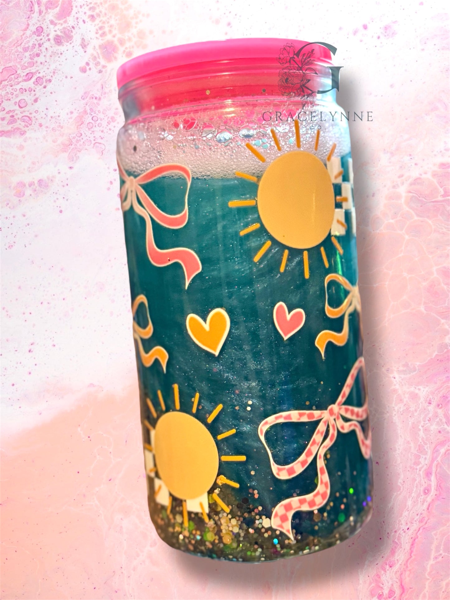 23. Sunshine Girly- 16 oz Acrylic Snowglobe