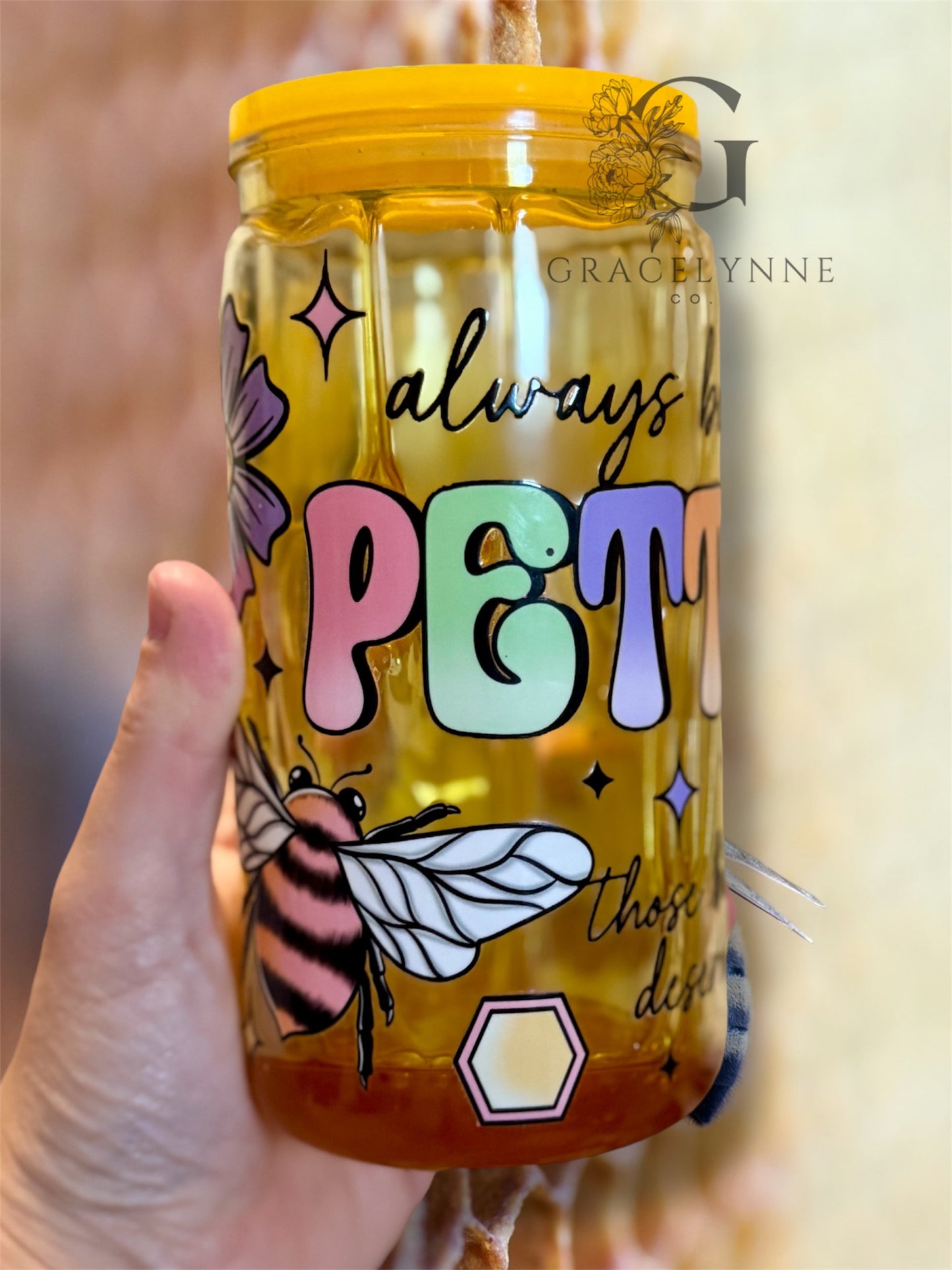 24. Bee Petty- 16 oz Acrylic Snowglobe