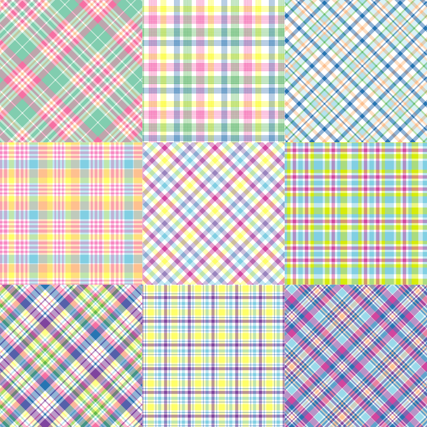 Printed Vinyl - Spring Plaid