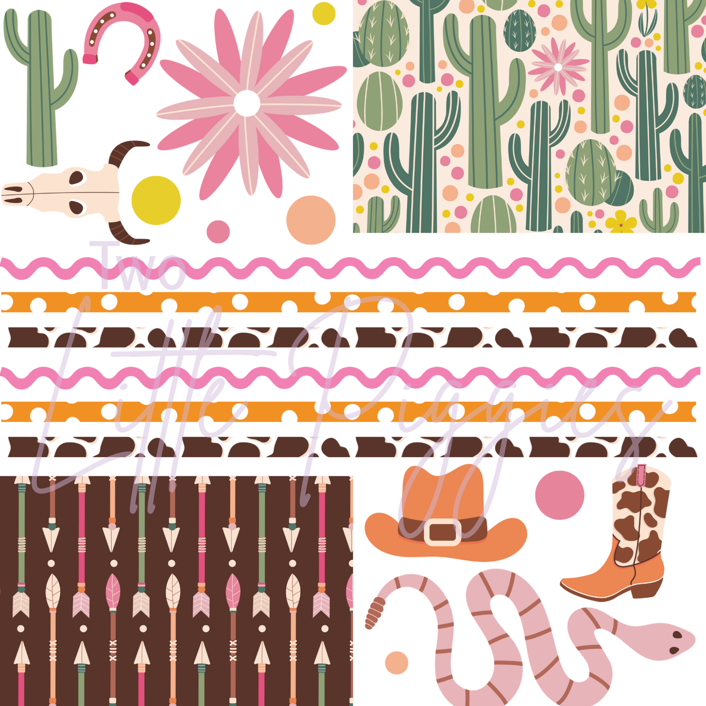 Printed Vinyl - Element Sheet - Western Cowgirl