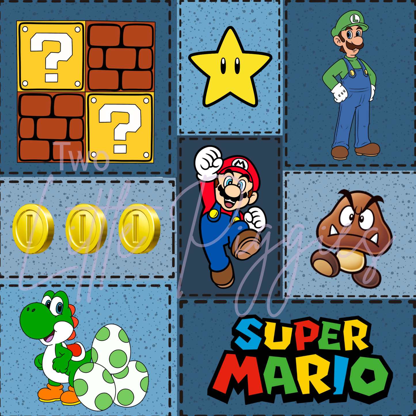 Printed Vinyl - Patchwork - Super Mario