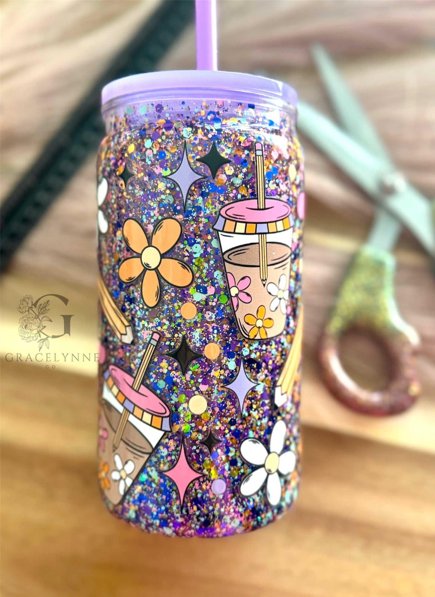 28. Teacher- 16 oz Acrylic Snowglobe