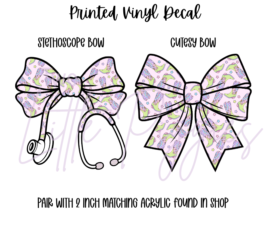 Printed Vinyl - Space Cowgirl Boots