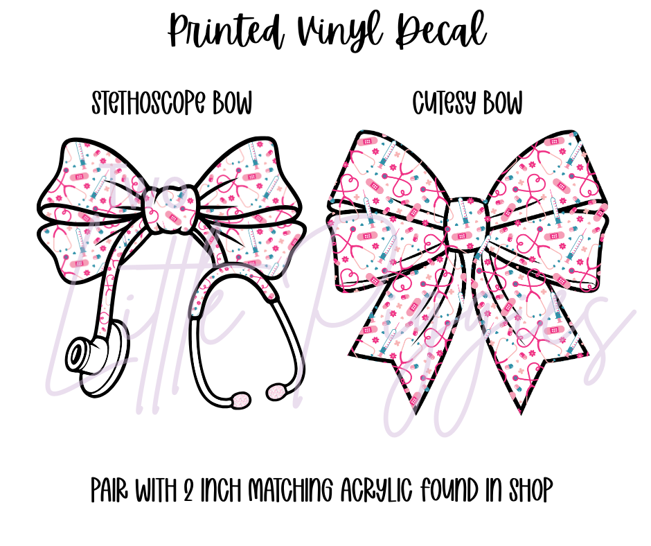 Printed Vinyl - Girly Nurse