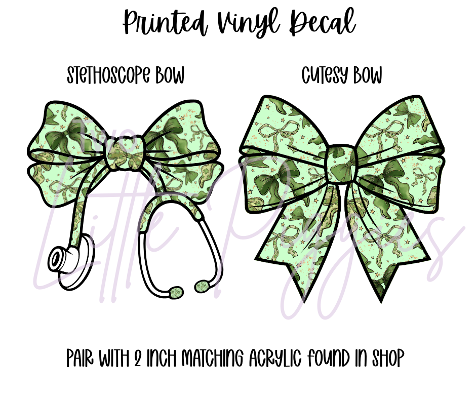 Printed Vinyl - St. Patrick's - Clover Bows