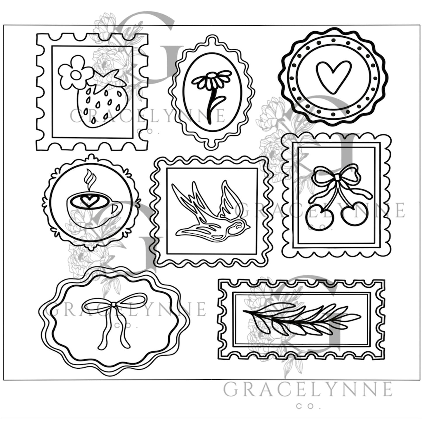 Literally Just A Girl Stamp Template