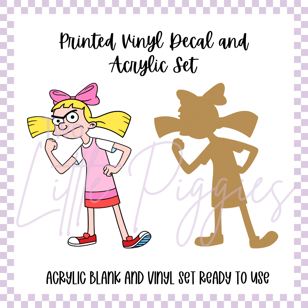 Printed Vinyl and Acrylic Set - 90's - Helga
