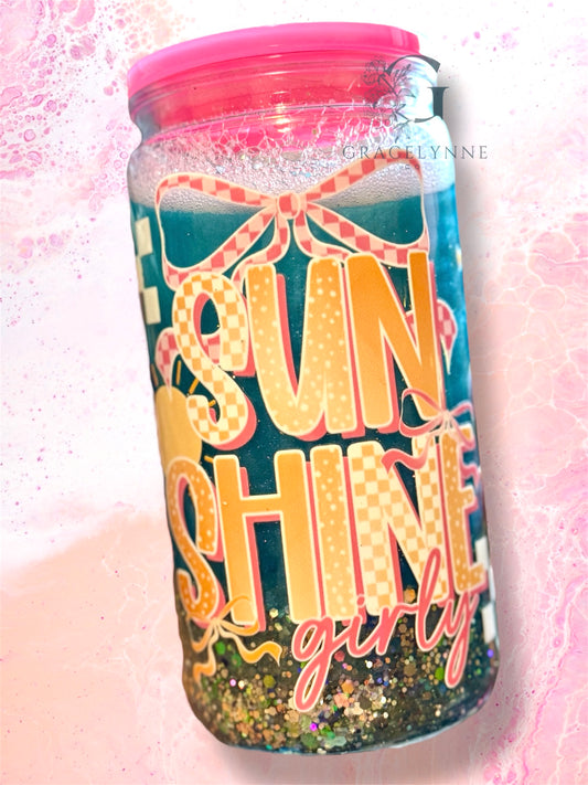 23. Sunshine Girly- 16 oz Acrylic Snowglobe