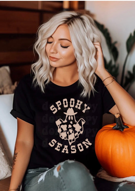 Spooky Season Western Ghost_Light Tan Ink
