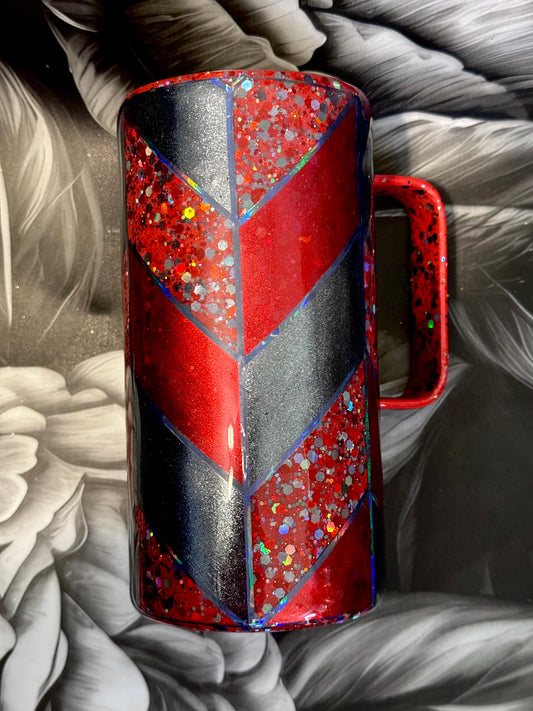 Red and Gray Tangram - 16 oz Straight mug