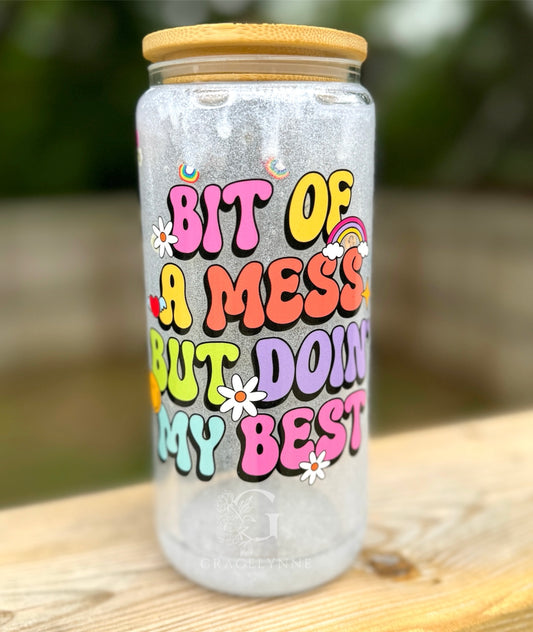 32. Doing My Best- 16 oz Glass Snowglobe