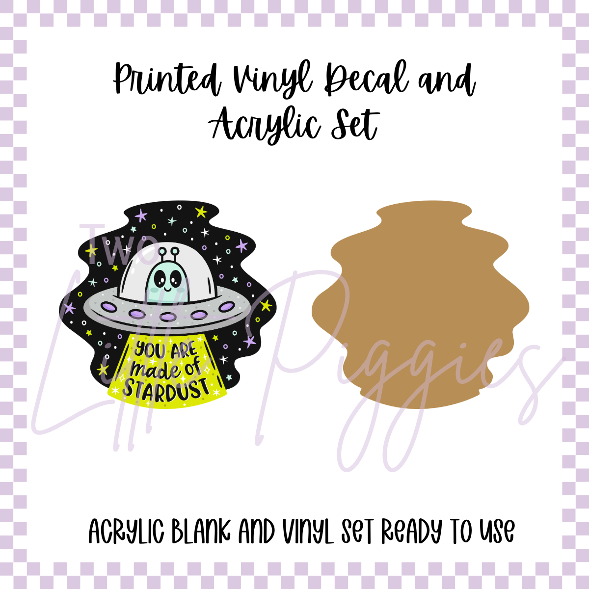 Printed Vinyl and Acrylic Set - You are Made of Stardust
