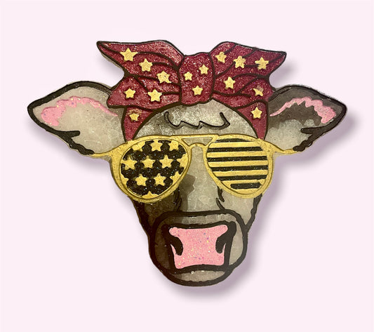 Cool Cow (pink and gold) - Tiki Beach