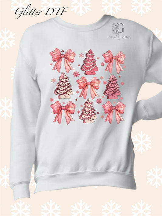 Pink Christmas_Glitter Color DTF