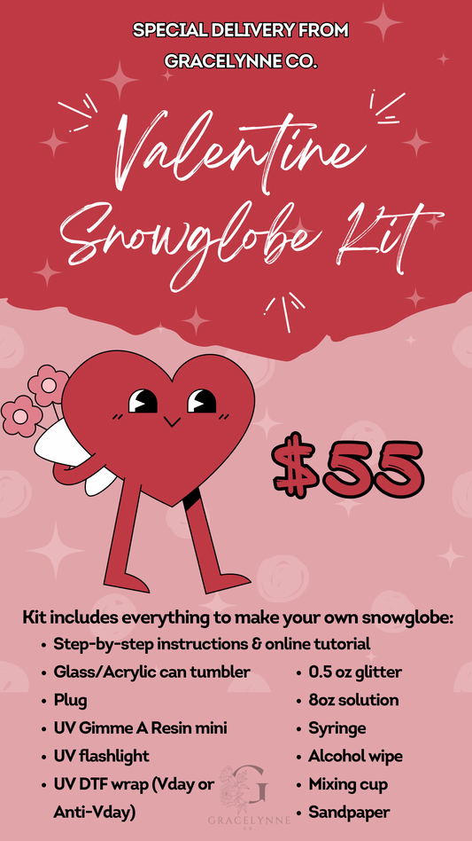 PRE-ORDER: DIY Valentine Snowglobe Tumbler Kit