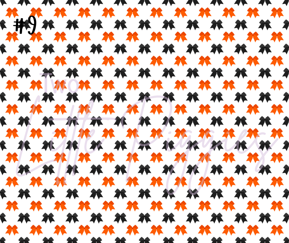 Printed Vinyl - Cheer - Orange and Black