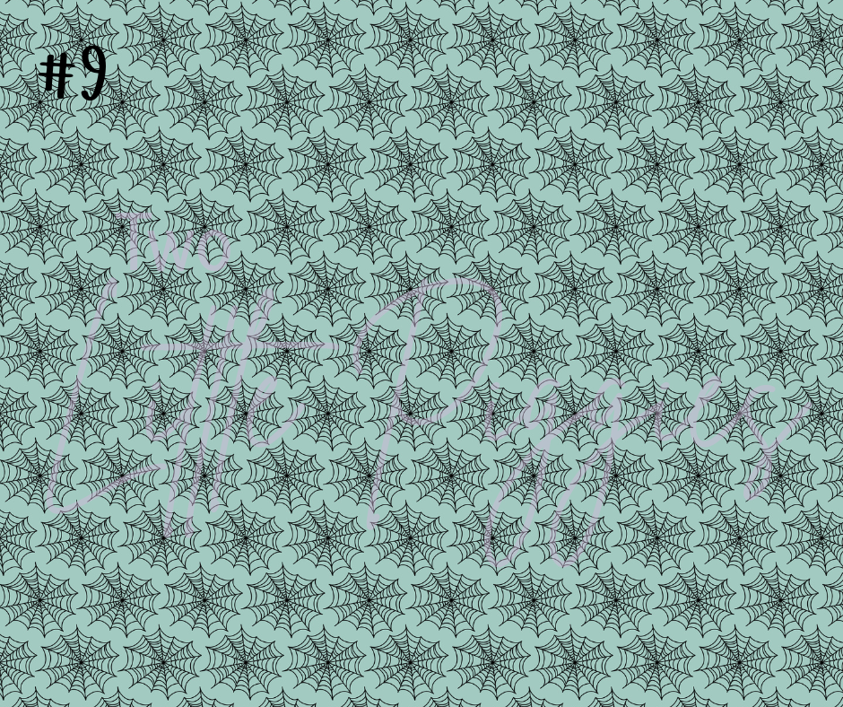 Printed Vinyl - Halloween Teal & Purple Collection