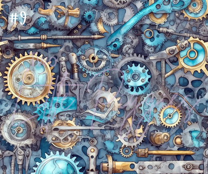 Printed Vinyl - Colorful Steampunk