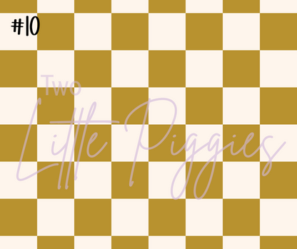 Printed Vinyl - Checkers - Boho Muted