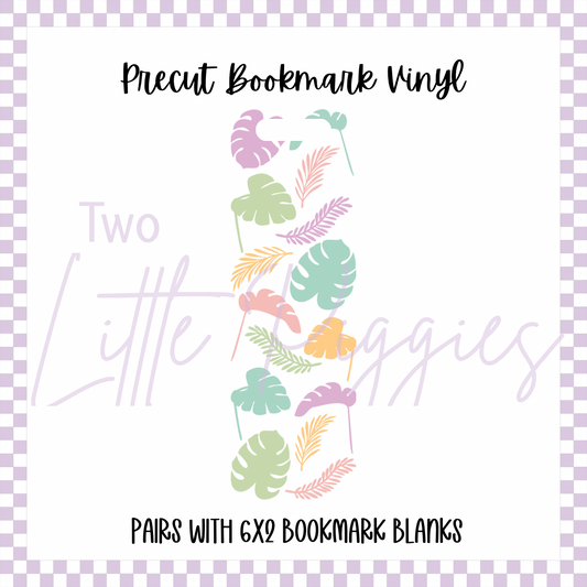 Printed Vinyl - Bookmark - Spring Monstera (Printed on Clear)