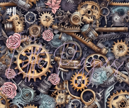 Printed Vinyl - Colorful Steampunk