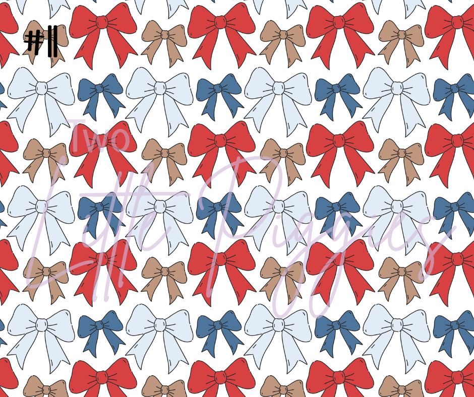 Printed Vinyl - Football and Bows