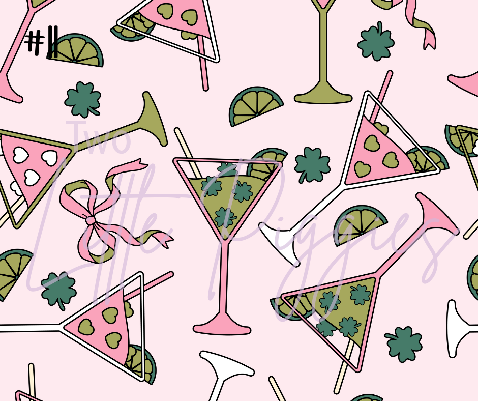 Printed Vinyl - St. Patrick's - Bows, Disco, and Balloon Dogs