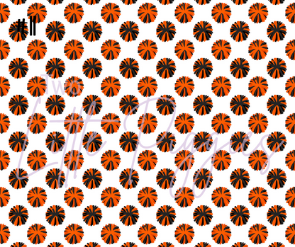 Printed Vinyl - Cheer - Orange and Black