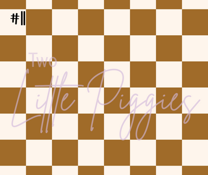 Printed Vinyl - Checkers - Boho Muted