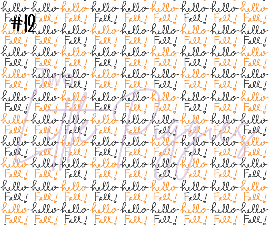 Printed Vinyl - Autumn Days