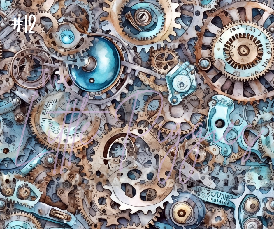 Printed Vinyl - Colorful Steampunk
