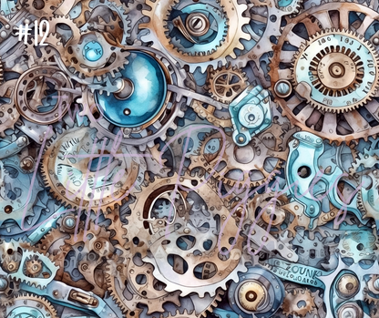 Printed Vinyl - Colorful Steampunk