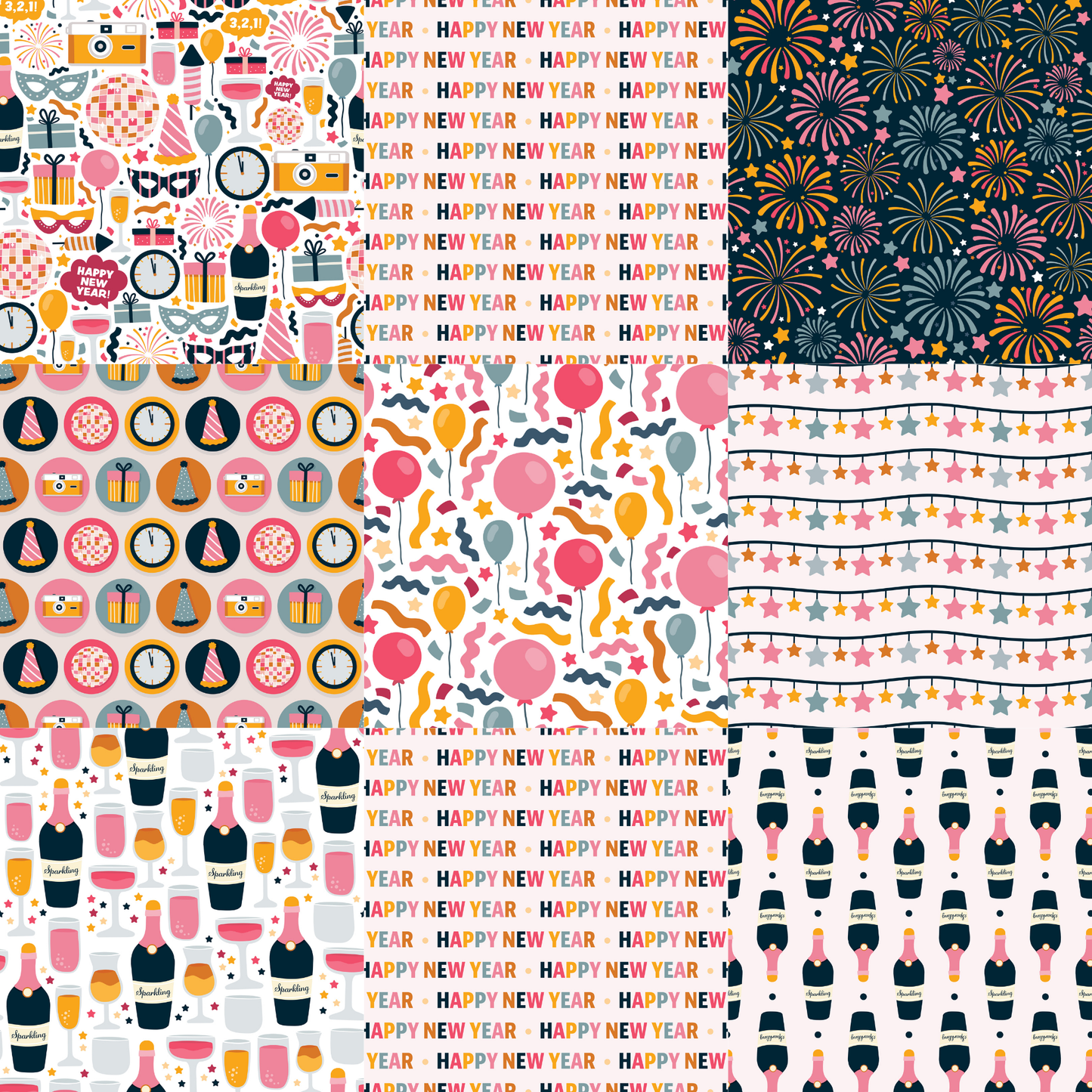 Printed Vinyl - New Year's Celebration