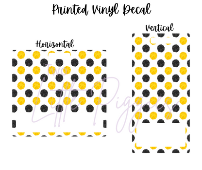Printed Vinyl - Cheer - Yellow and Black