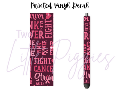Printed Vinyl - Breast Cancer Awareness 2