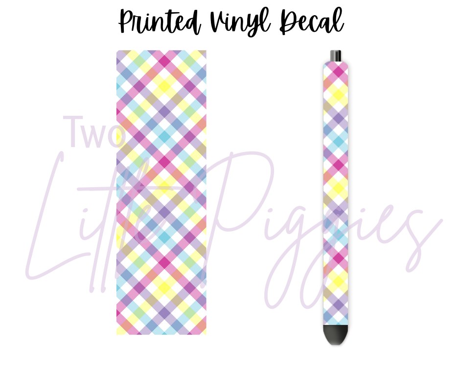 Printed Vinyl - Spring Plaid