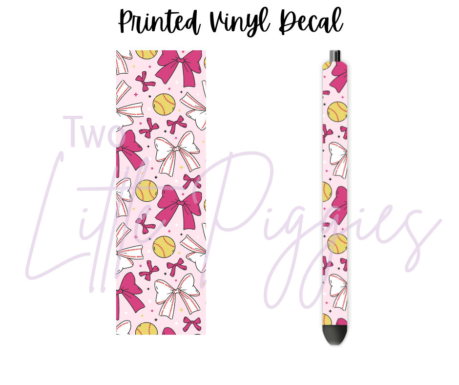 Printed Vinyl - Coquette Softball