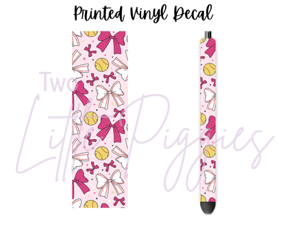 Printed Vinyl - Coquette Softball
