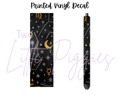Printed Vinyl - Aries - Black and Gold