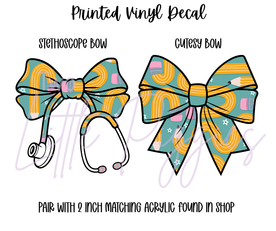 Printed Vinyl - Back to School - Retro School
