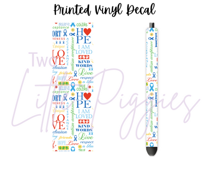 Printed Vinyl - Autism Awareness