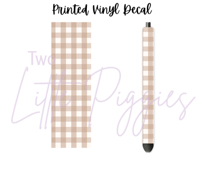 Printed Vinyl - Checkers - Fall