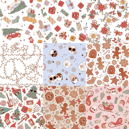 Printed Vinyl - Groovy Retro Christmas