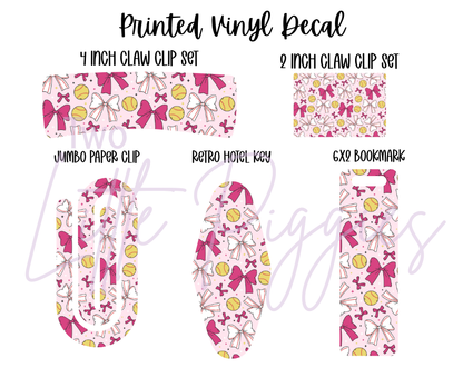 Printed Vinyl - Coquette Softball