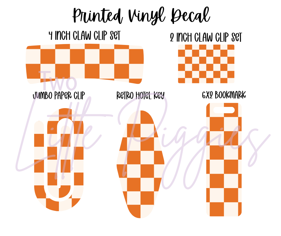 Printed Vinyl - Checkers - Boho Muted