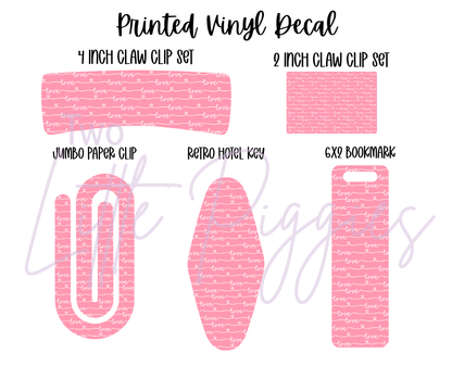 Printed Vinyl - Valentine - Be My Valentine