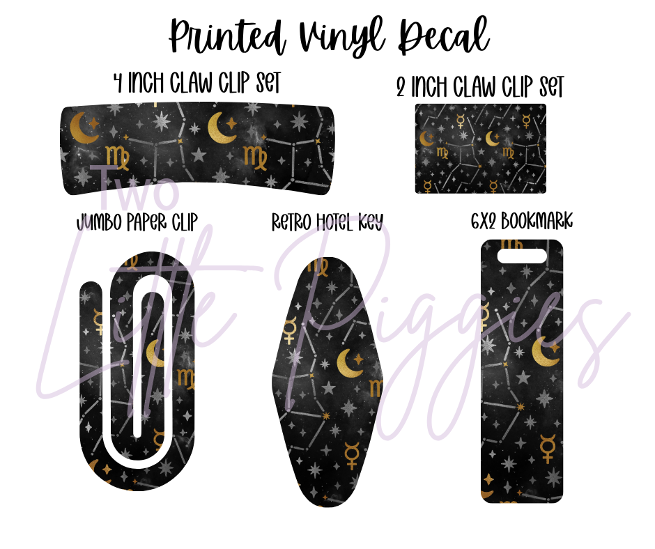 Printed Vinyl - Cancer - Black and Gold