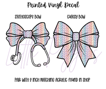 Printed Vinyl - Pastel Knit