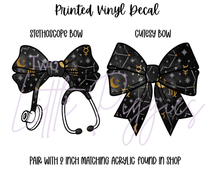 Printed Vinyl - Sagittarius - Black and Gold