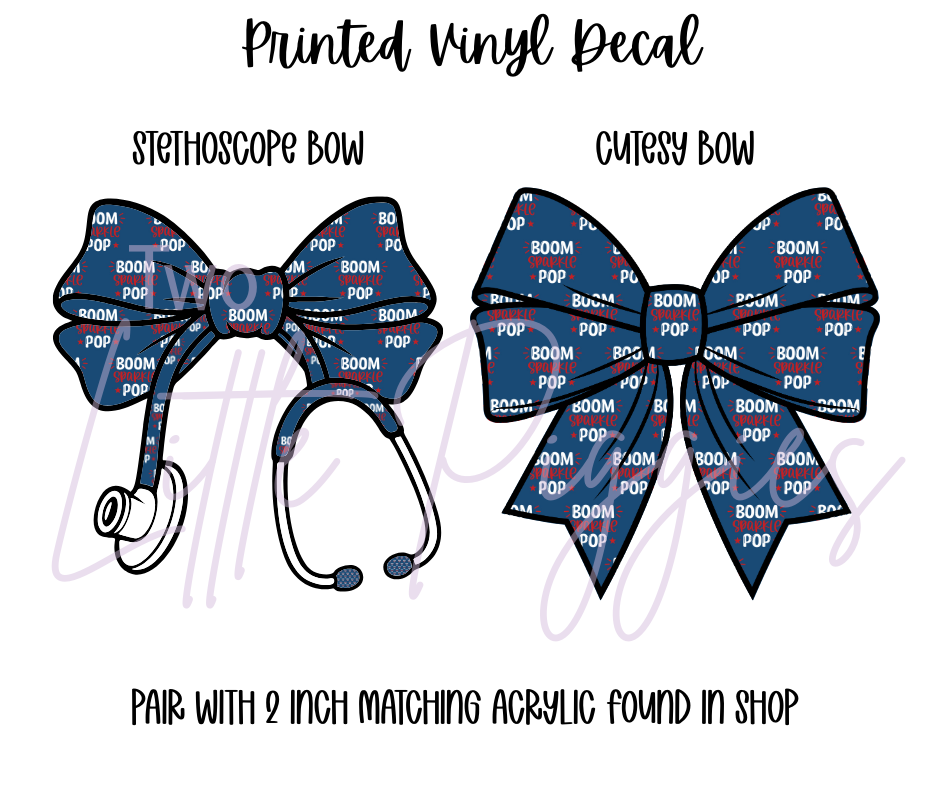 Printed Vinyl - 4th of July - Boom, Sparkle, Pop